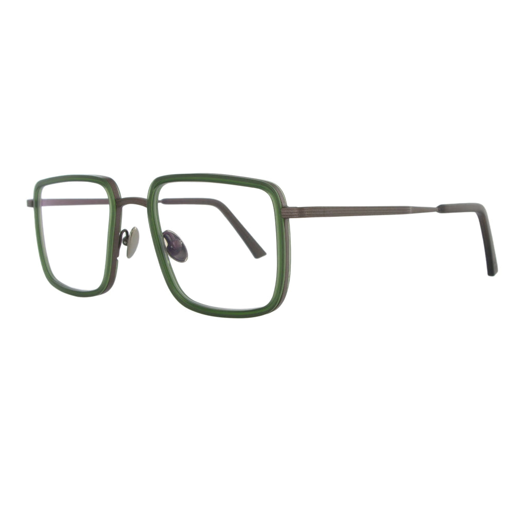 FUNK-SCHUSTER : Anubis - flg brown matt with bottle green acetate rim