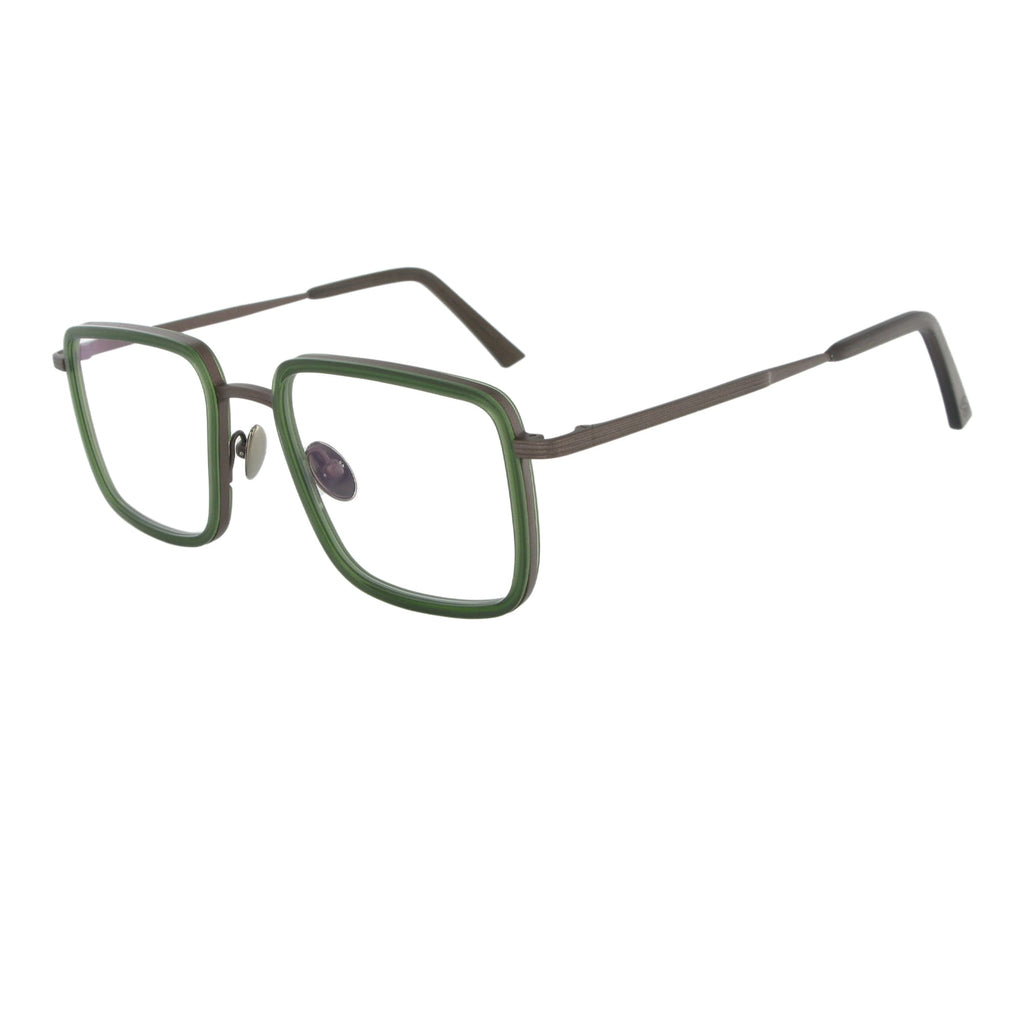 FUNK-SCHUSTER : Anubis - flg brown matt with bottle green acetate rim