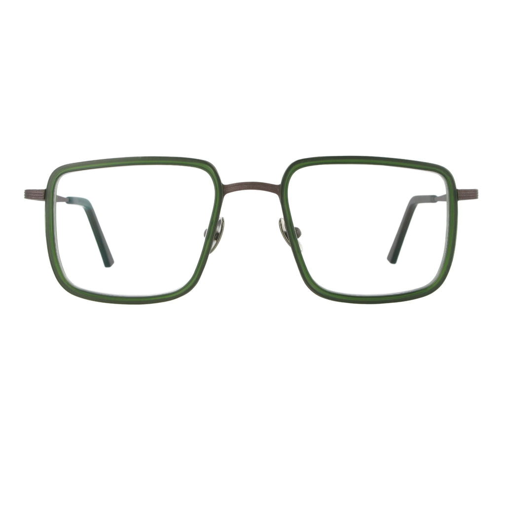 FUNK-SCHUSTER : Anubis - flg brown matt with bottle green acetate rim