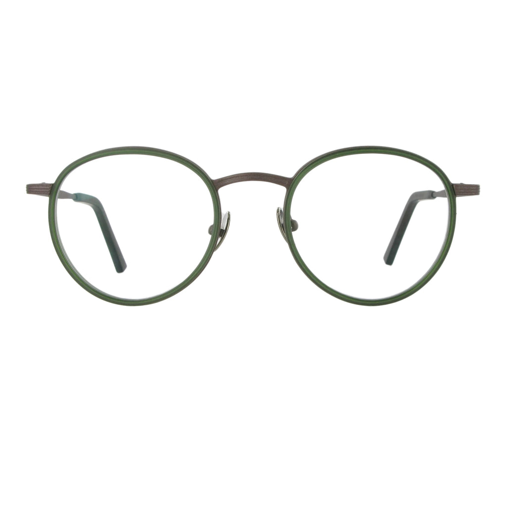 Apis -flg brown matt titanium with bottle green acetate rim