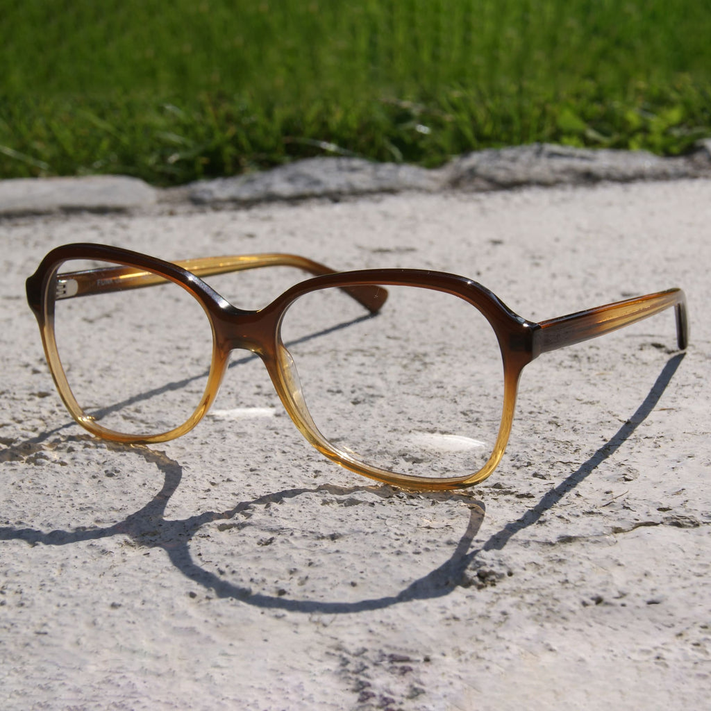 Dieter Funk Medusa byg brown to yellow gradient Vintage Acetate