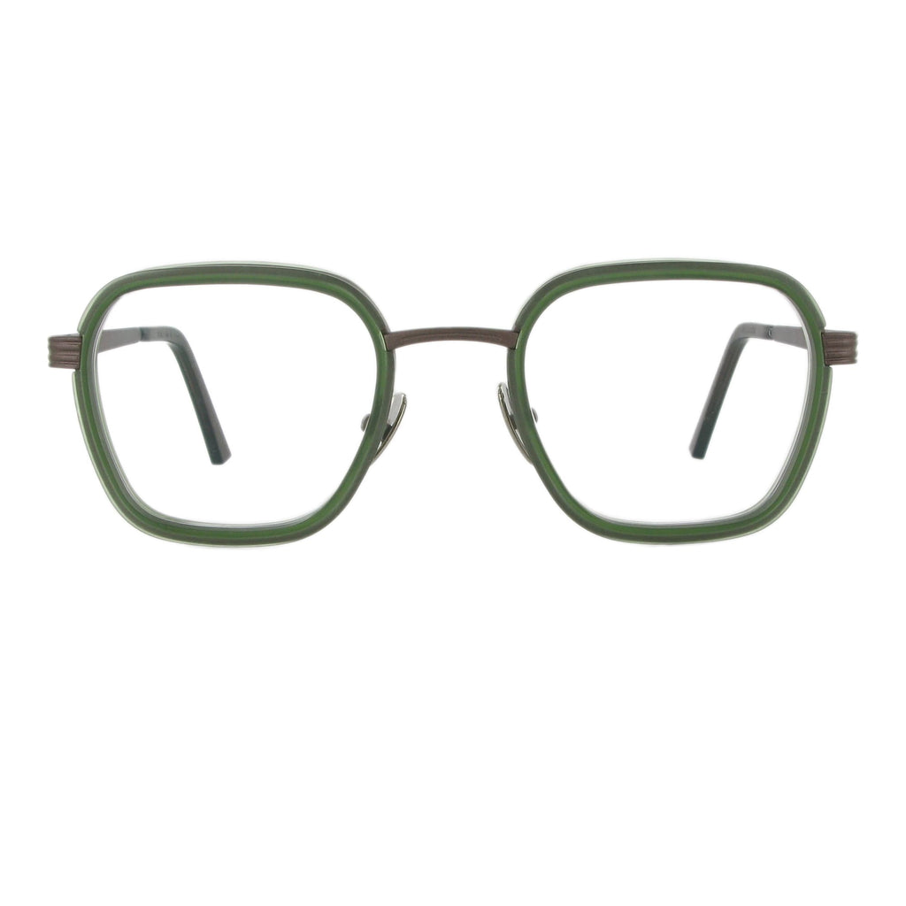 Funk-Schuster Keket RIM flg brown matt with green acetate Rim