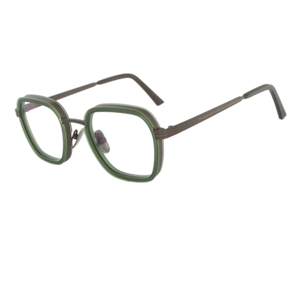 Funk-Schuster Keket RIM flg brown matt with green acetate Rim