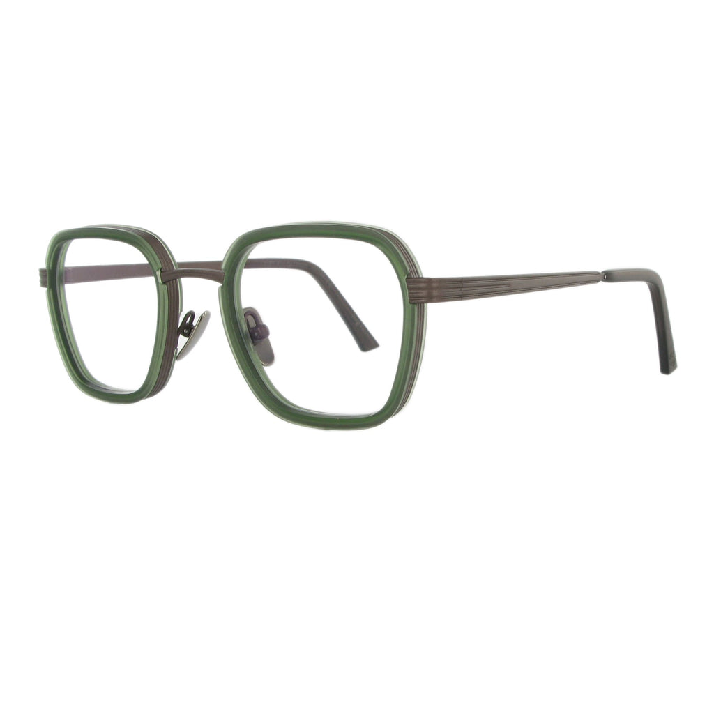 Funk-Schuster Keket RIM flg brown matt with green acetate Rim